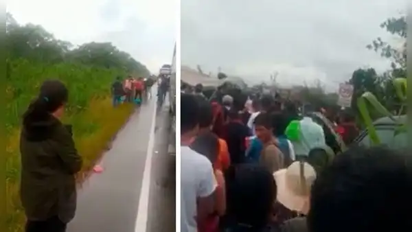 Mujer muere mientras esperaba pasar bloqueo en carretera Fernando Belaúnde Terry en San Martín