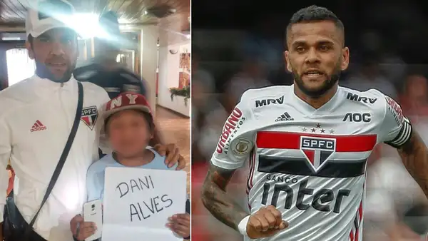 Dani Alves le cumple sueño a niño hincha de Binacional [FOTO]