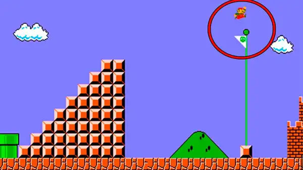 Super Mario Bros: ¿qué sucede si saltas por arriba de la bandera y sigues avanzando? [VIDEO]