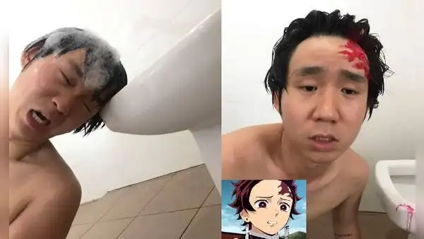 Joven hace ‘cosplay casero’ con shampoo y agua para convertirse en personajes de anime [FOTOS]