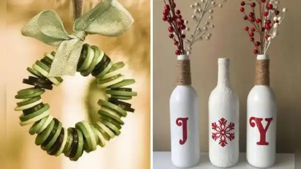 ¿Cómo hacer adornos navideños reciclados?