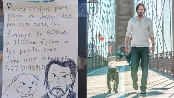 Facebook: joven promete cuidar mascotas como ‘John Wick’ y su afiche se vuelve viral [FOTOS]
