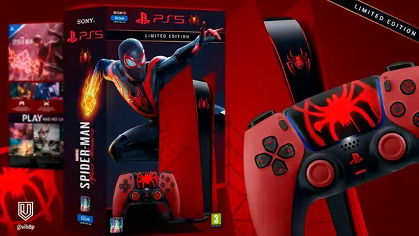 PS5: así se vería la PlayStation 5 con un diseño inspirado en el Spider-Man de Miles Morales [FOTOS]