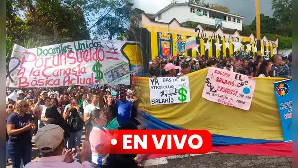 Protesta nacional en Venezuela EN VIVO: última hora de la marcha 23 de enero de docentes y trabajadores