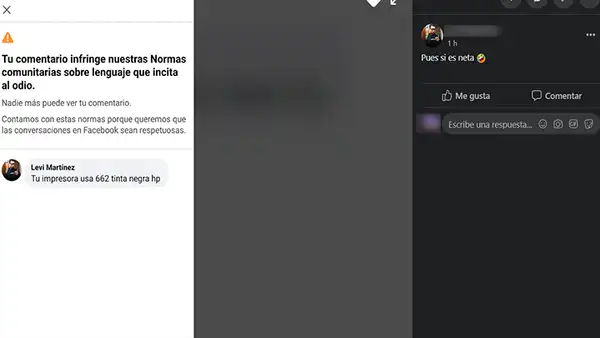 Facebook bloquea a usuarios de impresoras por hablar de tintas “negras HP” [FOTOS]