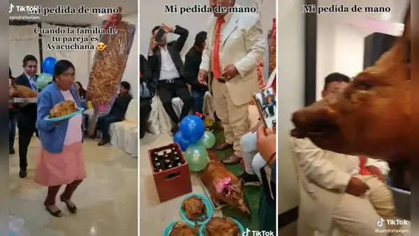 Peruana muestra los lujosos regalos que recibió en su pedida de mano en Ayacucho