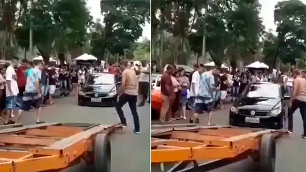 Facebook: Conductor quiso realizar impresionante truco, pero sufre terrible accidente [VIDEO]