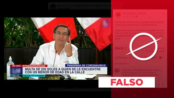 Es falso que aplicarán multa de 250 soles a quienes circulen con menores de edad en la calle