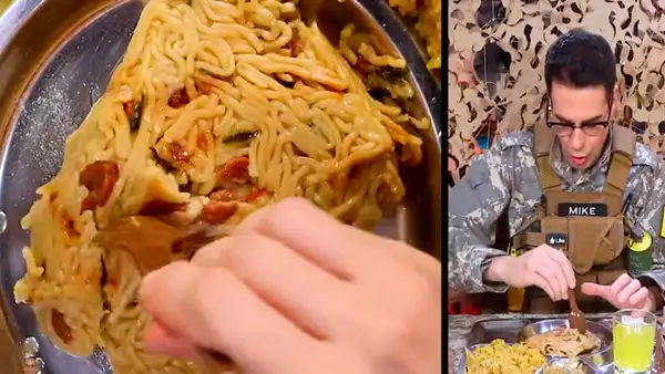 ¿Qué hay dentro de las bolsas de comida militar que se reparten en China?