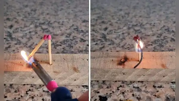 TikToker consigue una artística escena ‘de amor’ entre dos palillos de fósforo