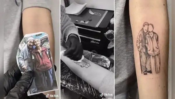 Joven se hace tatuaje en honor a sus abuelos y el resultado conmueve