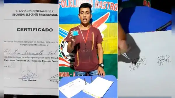 Joven que fue miembro de mesa desmiente acusación de firma falsa de Fuerza Popular