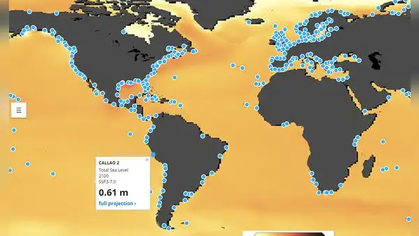 Mapa interactivo muestra cuánto subirá el nivel del mar en el lugar donde vives
