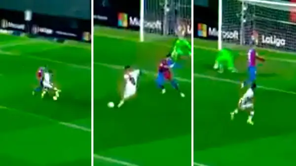 Falcao ‘sacó a bailar’ a Piqué: delantero hizo que el defensa del Barcelona pasara de largo