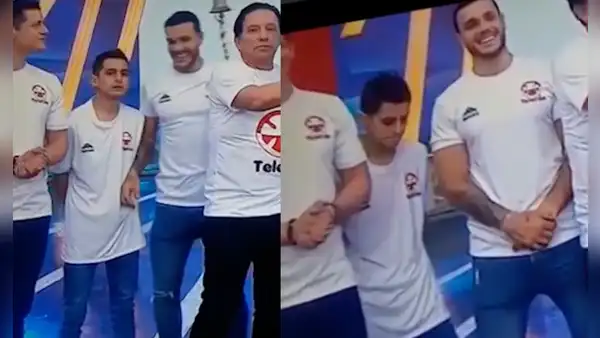 Teletón 2021: Mario Irivarren empujó a “Fideíto” Menacho para sacarlo del escenario 