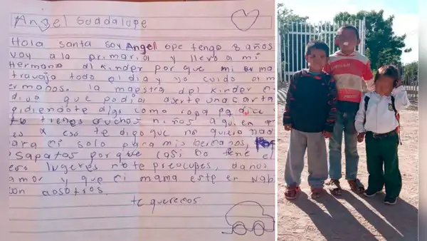 Niño pide que Papá Noel cuide a sus hermanitos y que su mamá no trabaje en Navidad