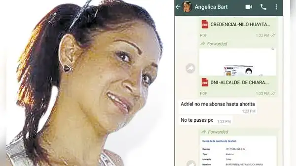 Fujimorista Angélica Barturén: “No te olvides de mi tema (plata). ¡Estoy en nada!”