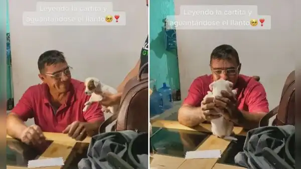 Hombre que perdió a su perrito es sorprendido con un cachorro para que sea su nuevo ‘amigo’