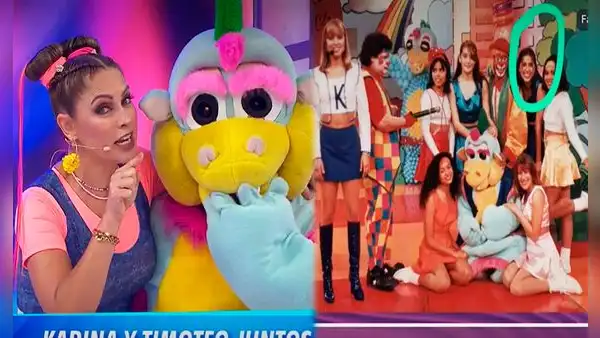 Karina Rivera se conmueve al reencontrarse con su elenco original de Karina y Timoteo