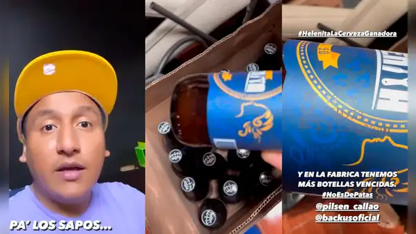 Jorge Luna muestra cómo sus cervezas Helenita se desperdiciaron por culpa de Backus