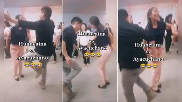 Jóvenes se ‘enfrentan’ en reto de baile al ritmo de huayno y causan furor en TikTok