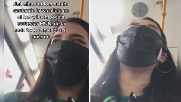 Niña canta “La vaca lola” en bus y los pasajeros se unen a ella en la melodía