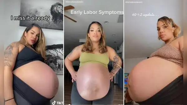 Tiktoker sorprende a millones al mostrar el tamaño de su barriga de embarazada