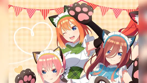 “Gotoubun no Hanayome”: comparten arte de las quintillizas disfrazadas de gatas