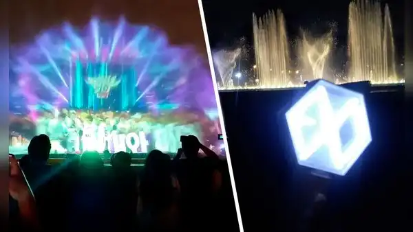 EXO en el Parque de las Aguas: fans celebraron 10 años del grupo con proyección especial