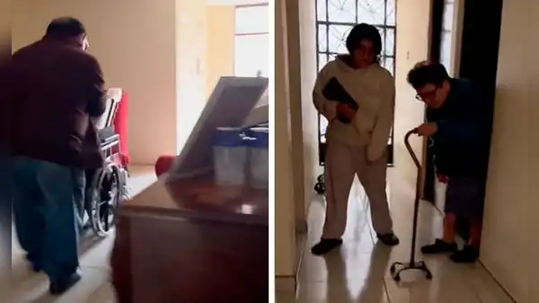 Tratan de auxiliar a ‘La abuela Norma’ durante sismo, pero solo sacan su silla de ruedas
