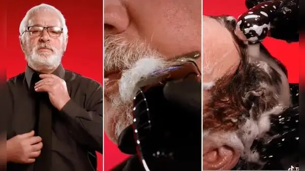 Barbero ‘rejuvenece’ el rostro de un adulto mayor al hacerle radical cambio de look