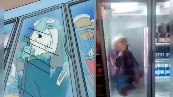 Adulto mayor se encierra en el refrigerador para tomar su cerveza: “Así se refrescan aquí”