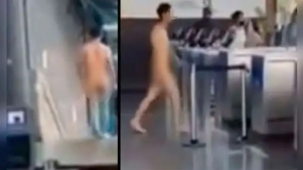 Hombre camina desnudo por el metro de Colombia “porque solo quiso llamar la atención”