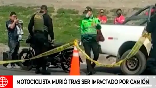 Joven motociclista murió tras ser embestido por camión y no ser auxiliado por conductor