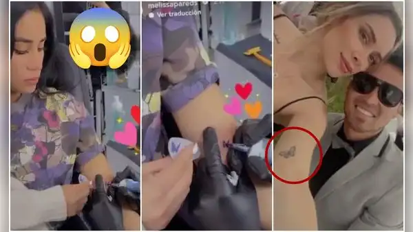 ¿Mismo tattoo? Melissa Paredes se tatúa el brazo y diseño es comparado con el de Ale Venturo