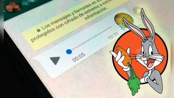 WhatsApp posee un truco secreto para mandar audios a tus amigos con la voz de Bugs Bunny