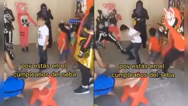 Le celebran su cumpleaños al estilo de Fortnite y niño saca los ‘pasos prohibidos’ del juego