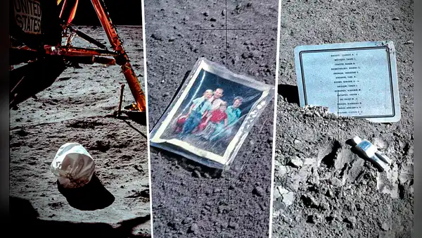 Bolsas para heces, una foto familiar y otros objetos que el hombre ha dejado en la Luna