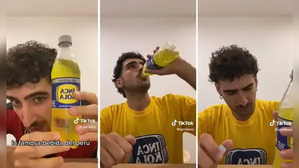 Español prueba Inca Kola por primera vez y su reacción deja atónitos a miles de cibernautas