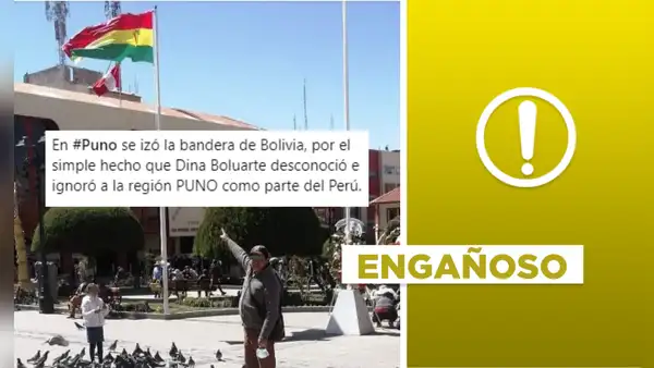 En Puno no se izó la bandera de Bolivia ante frase de Dina Boluarte: foto es de otro contexto