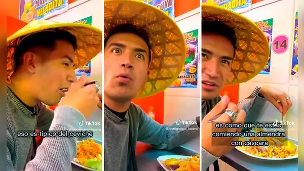 Joven chileno prueba ceviche peruano por primera vez y queda en shock: "Es rara la textura"