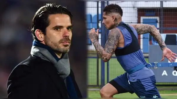 Paolo Guerrero llegó a Racing con 4 kilos de más y por eso DT Fernando Gago no lo hará debutar