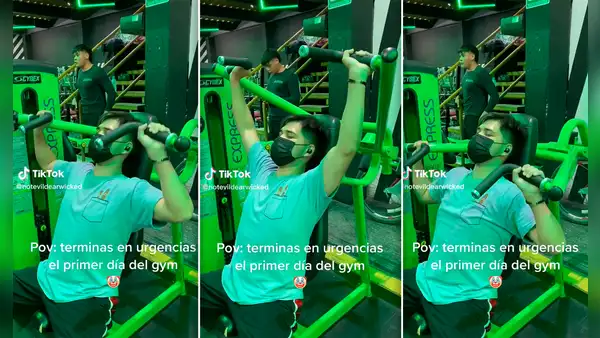 Joven va al gimnasio por primera vez y acaba en la sala de emergencias de un hospital