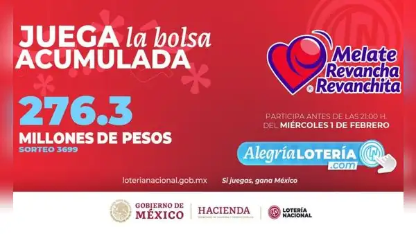 Sorteo Melate: Resultados de la Lotería Nacional HOY 1 de febrero