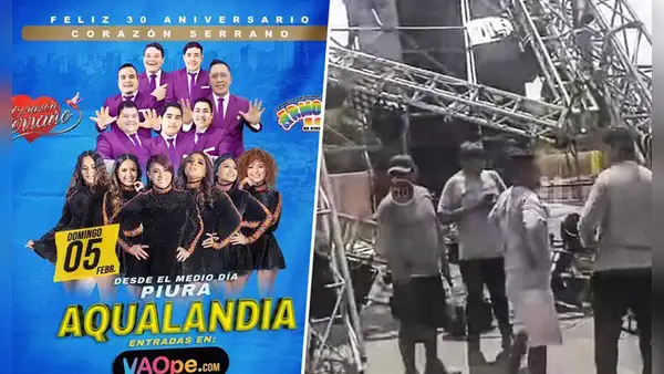 Piura: escenario de Corazón Serrano y Armonía 10 se desplomó