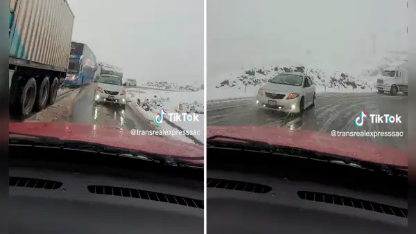 Quiso adelantar a los vehículos varados tomando la vía contraria, pero no salió como lo esperaba