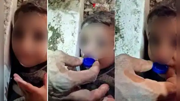 La lucha por sobrevivir de un niño atrapado bajo los escombros que bebía agua de la tapa de una botella