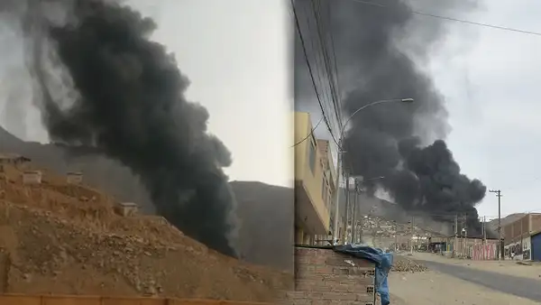 Huarochirí: se registra un incendio en fábrica de Jicamarca