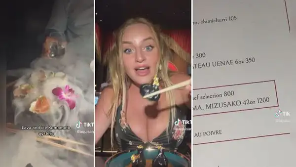 Acude a restaurante de Bad Bunny y queda impresionada con los precios: “Mi primera vez probando oro”
