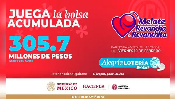 Sorteo Melate: Resultados de la Lotería Nacional del 10 de febrero